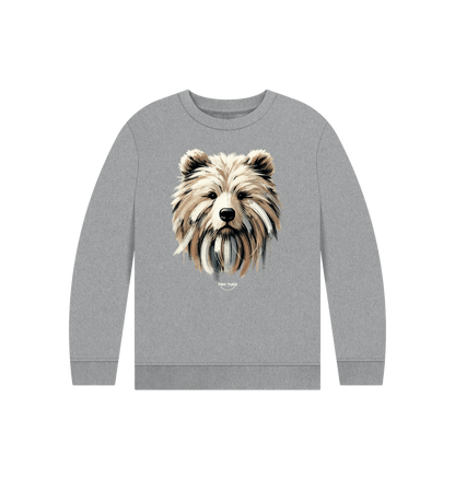 Athletic Grey Printed Kids Jumper