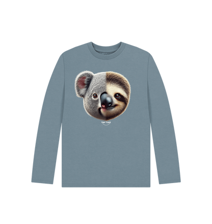 Stone Blue Printed Kids T-Shirt