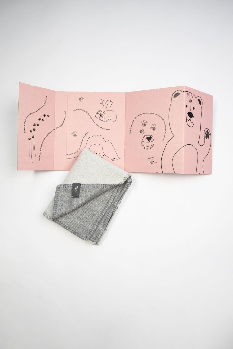 100% Merino Wool Baby Blanket for Newborns & Babies (0–18m) - Bear - Tiny Tugz™