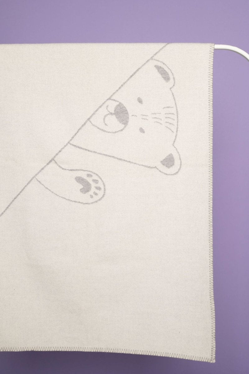 100% Merino Wool Baby Blanket for Newborns & Babies (0–18m) - Bear - Tiny Tugz™
