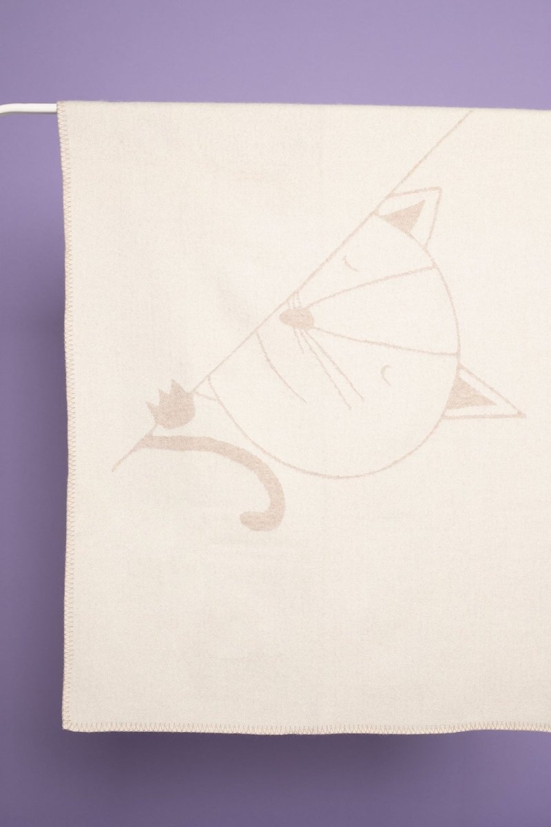 100% Merino Wool Baby Blanket for Newborns & Babies (0–18m) - Cat - Tiny Tugz™