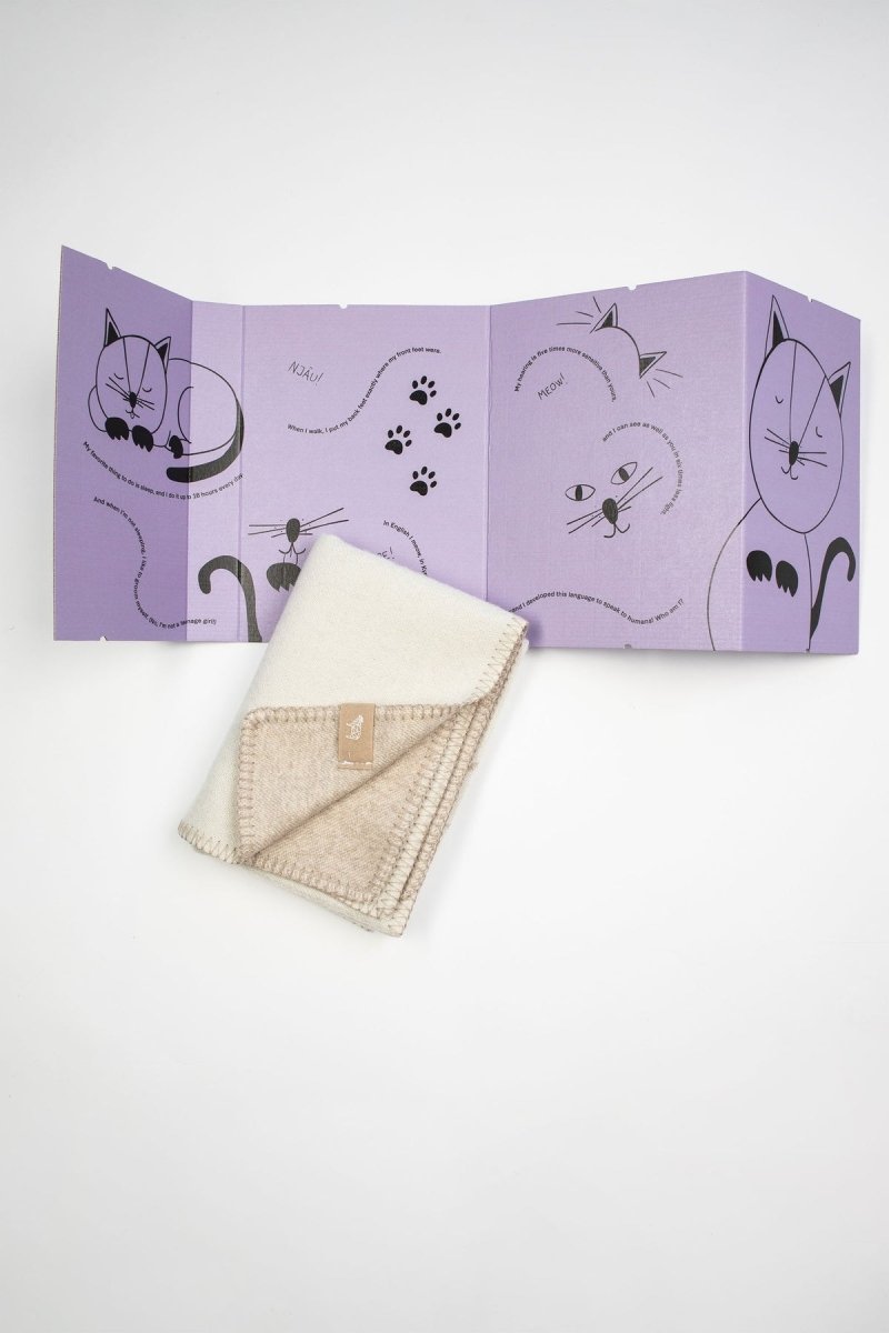 100% Merino Wool Baby Blanket for Newborns & Babies (0–18m) - Cat - Tiny Tugz™