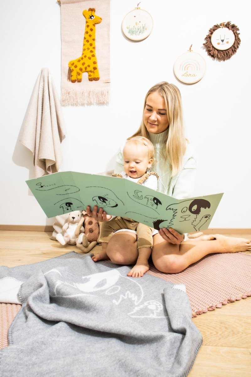100% Merino Wool Baby Blanket for Newborns & Babies (0–18m) - Dog - Tiny Tugz™