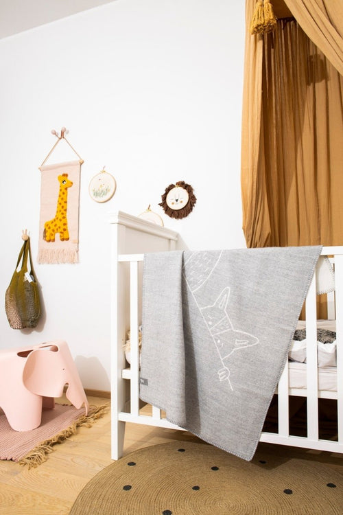 100% Merino Wool Baby Blanket for Newborns & Babies (0–18m) - Fox - Tiny Tugz™