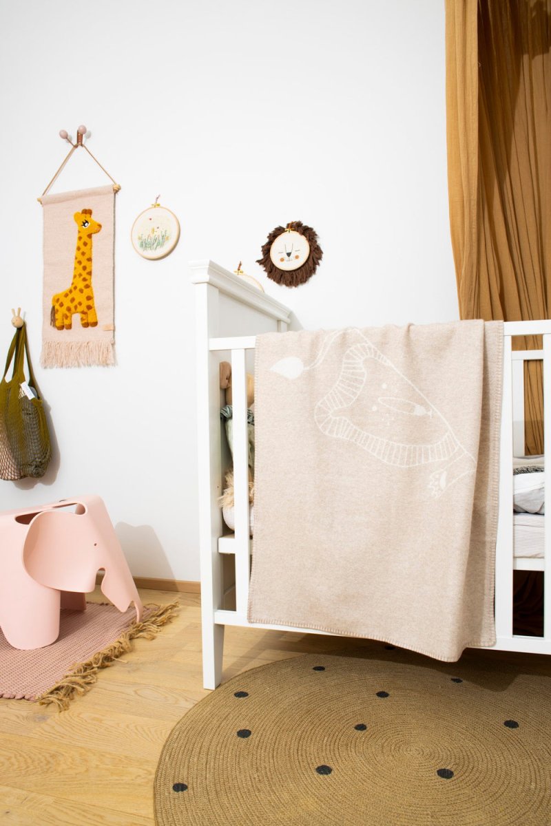 100% Merino Wool Baby Blanket for Newborns & Babies (0–18m) - Lion - Tiny Tugz™