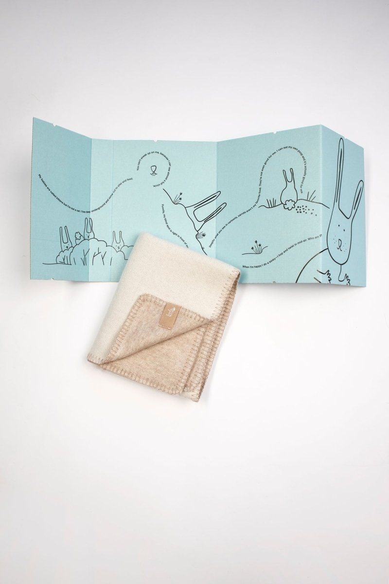 100% Merino Wool Baby Blanket for Newborns & Babies (0–18m) - Rabbit - Tiny Tugz™