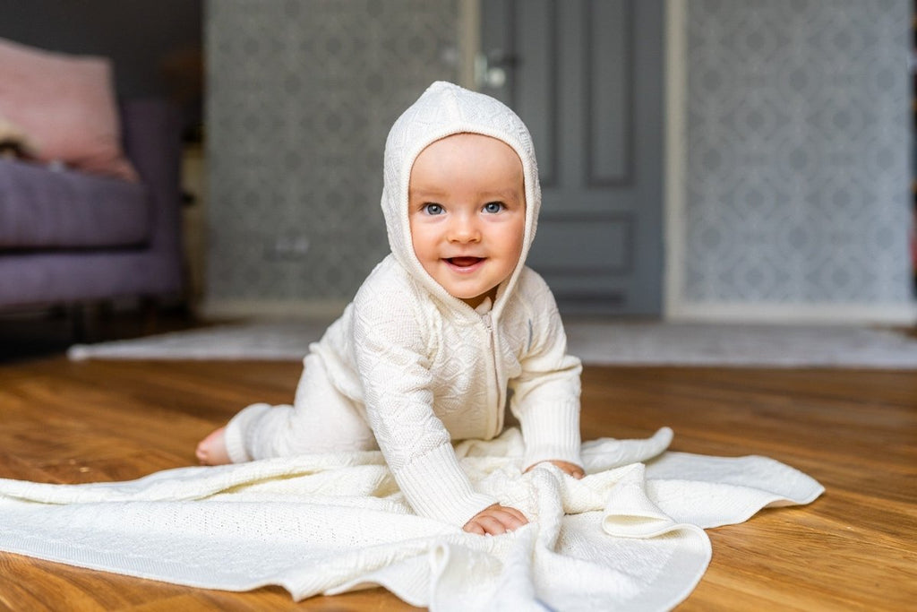 100% Merino Wool Baby Blanket — Happiness - Tiny Tugz™