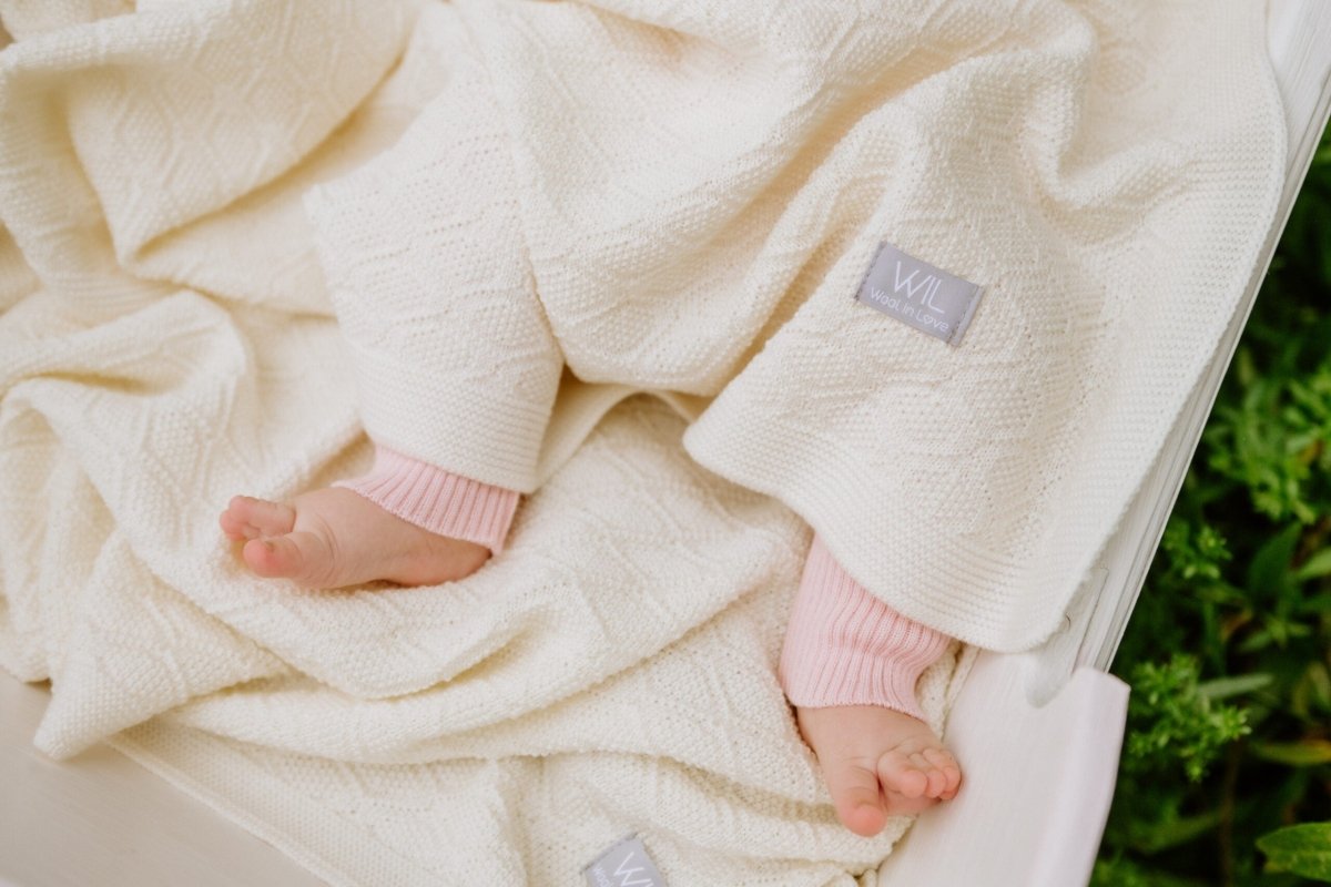100% Merino Wool Baby Blanket — Happiness - Tiny Tugz™