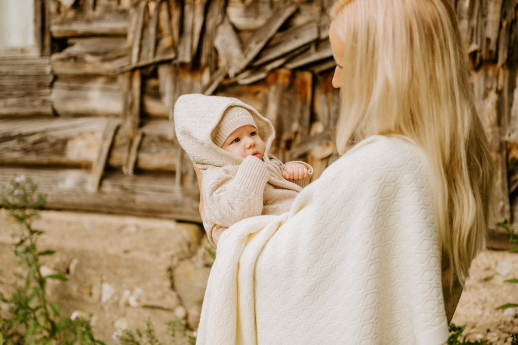 100% Merino Wool Baby Gift Set - Happiness (baby blanket, onesie & bonnet) - Tiny Tugz™