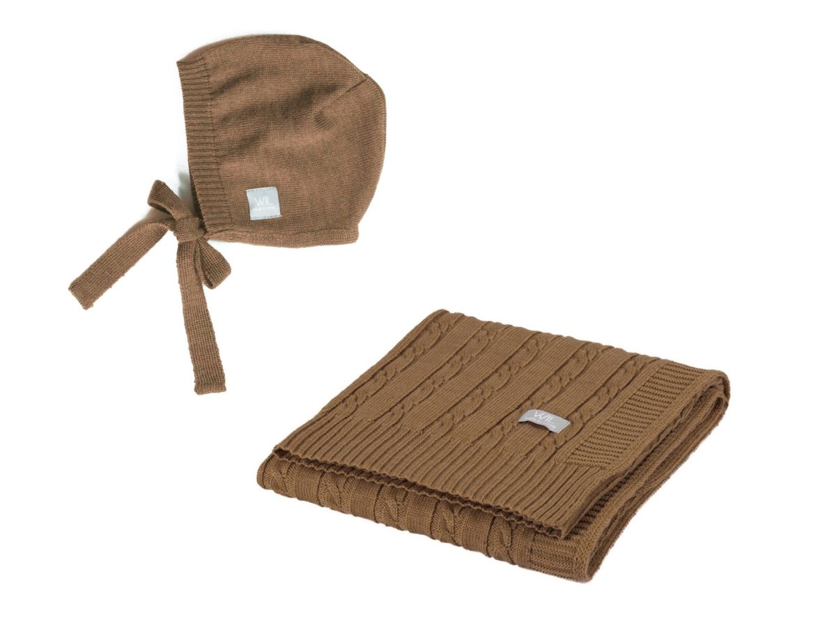 100% Merino Wool Baby Gift Set - Hope (baby blanket & bonnet) - Tiny Tugz™