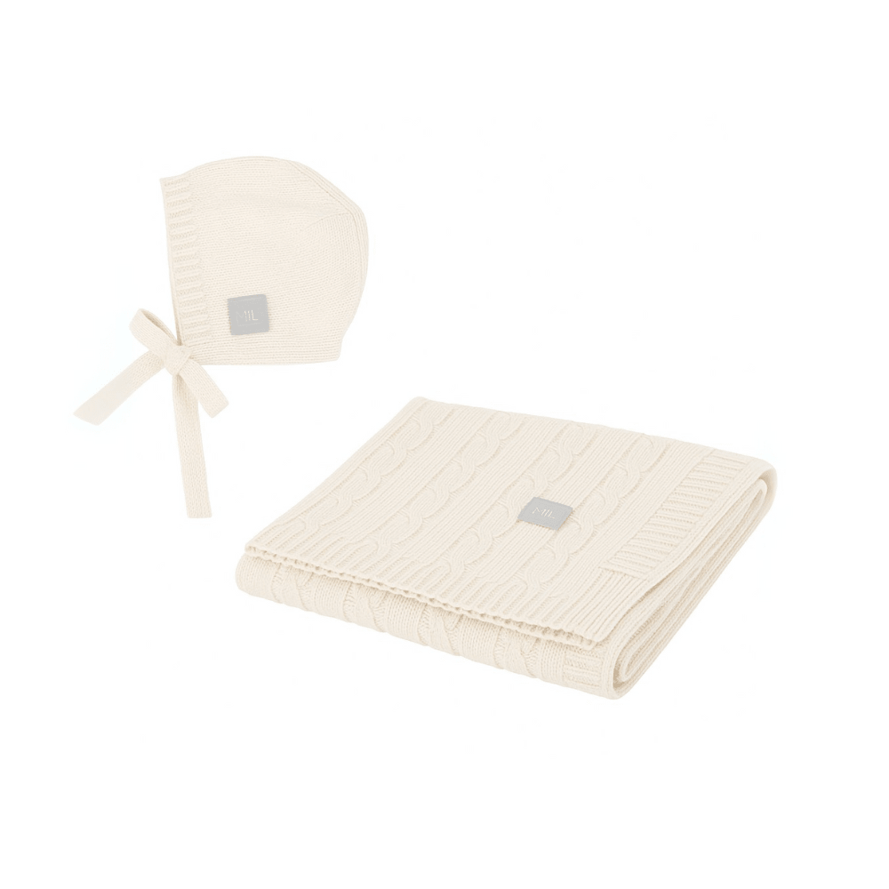 100% Merino Wool Baby Gift Set - Hope (baby blanket & bonnet) - Tiny Tugz™