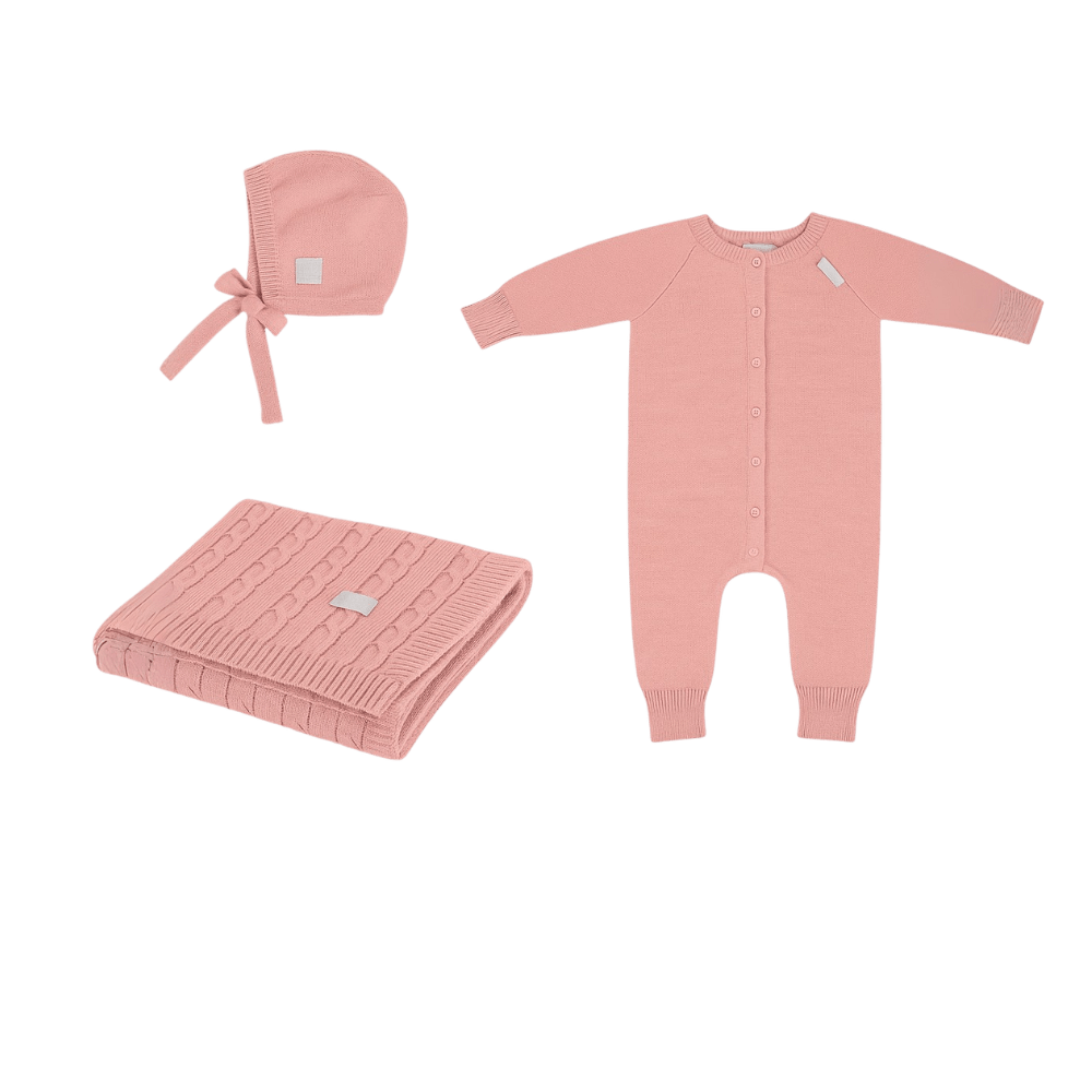 100% Merino Wool Baby Gift Set - Joy (baby blanket, onesie & bonnet) - Tiny Tugz™