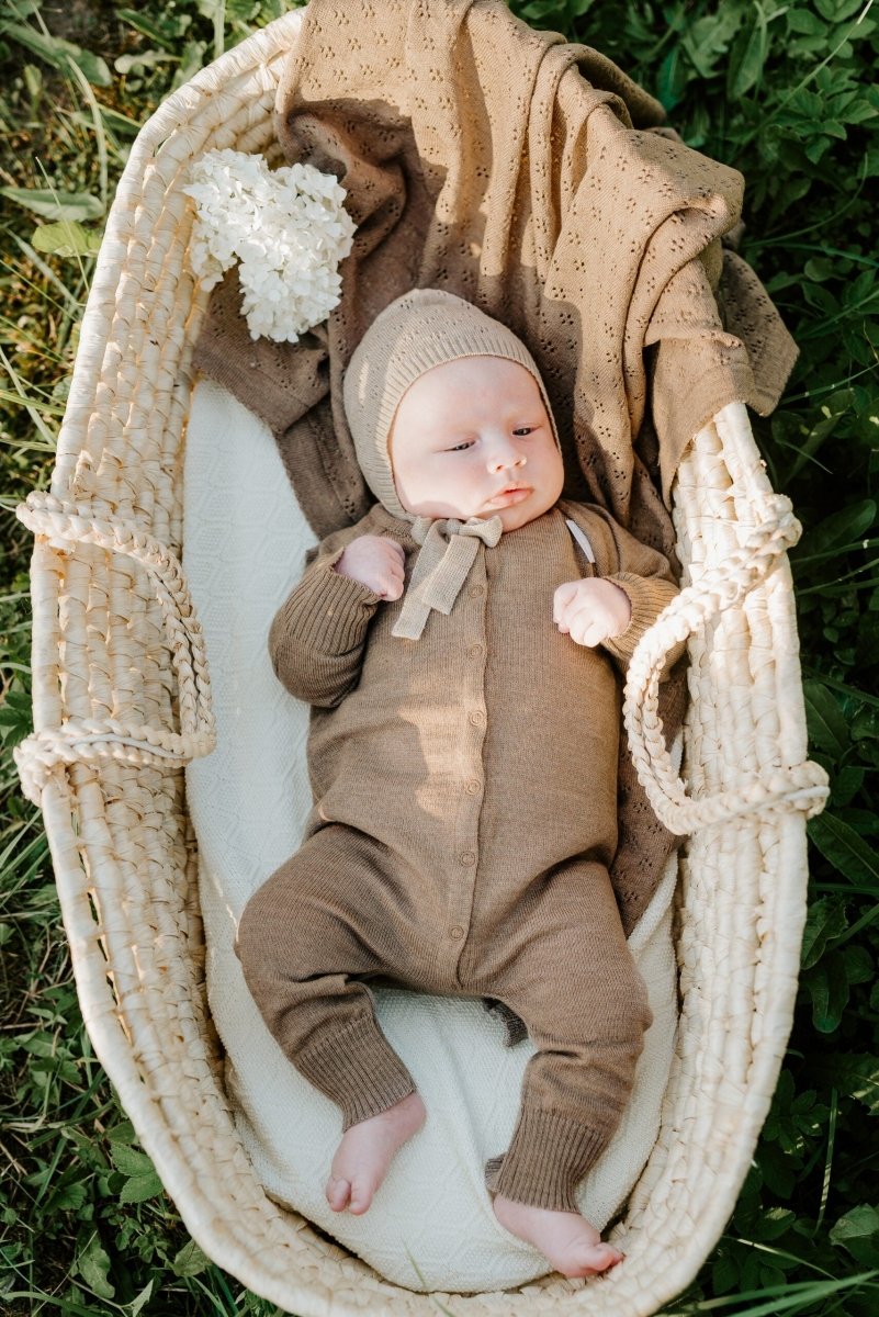 100% Merino Wool Baby Gift Set - Joy (baby blanket, onesie & bonnet) - Tiny Tugz™