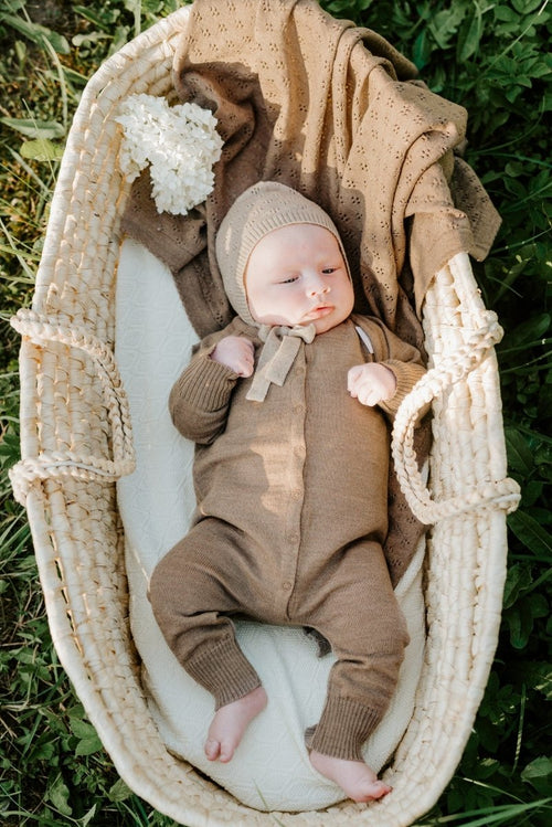 100% Merino Wool Baby Gift Set - Joy (baby blanket, onesie & bonnet) - Tiny Tugz™