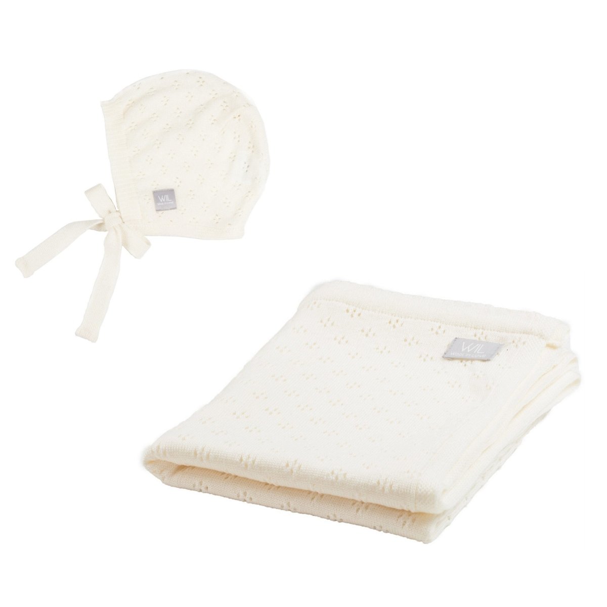 100% Merino Wool Baby Gift Set - Love (baby blanket & bonnet) - Tiny Tugz™