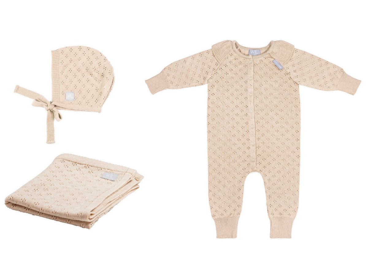 100% Merino Wool Baby Gift Set - Love (baby blanket, onesie & bonnet) - Tiny Tugz™