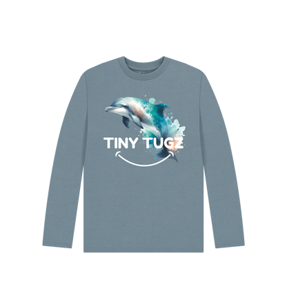 Stone Blue Printed Kids T-Shirt
