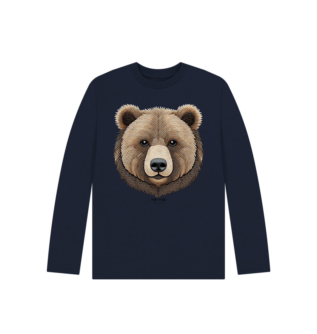 Navy Blue Printed Kids T-Shirt