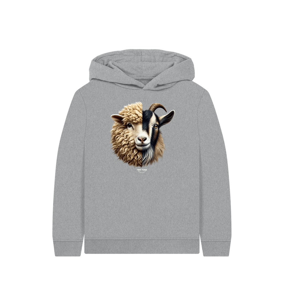 Athletic Grey Printed Kids Hoodie