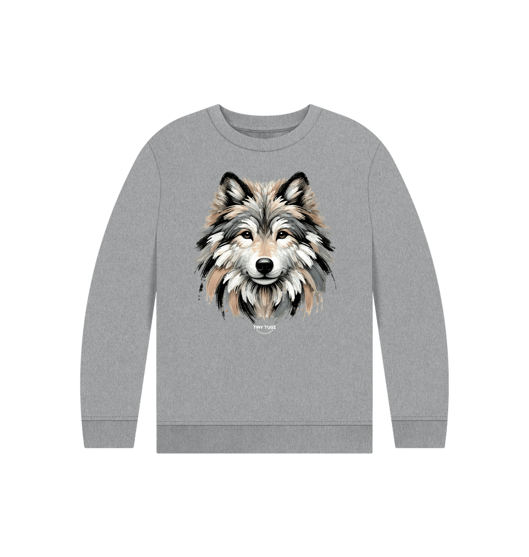 Athletic Grey Printed Kids Jumper