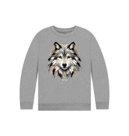 Athletic Grey Printed Kids Jumper