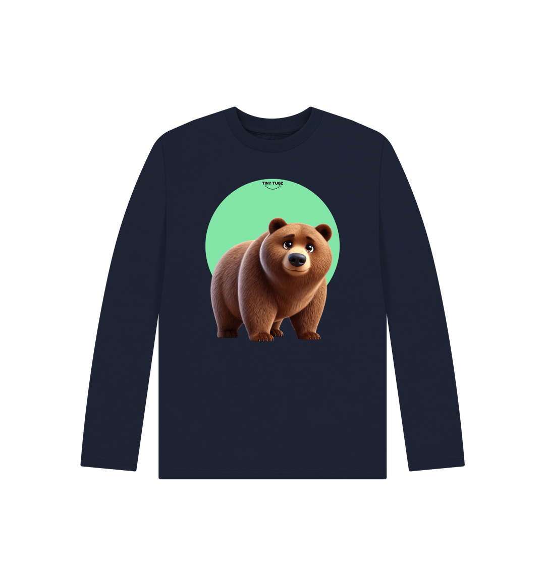 Navy Blue Printed Kids T-Shirt