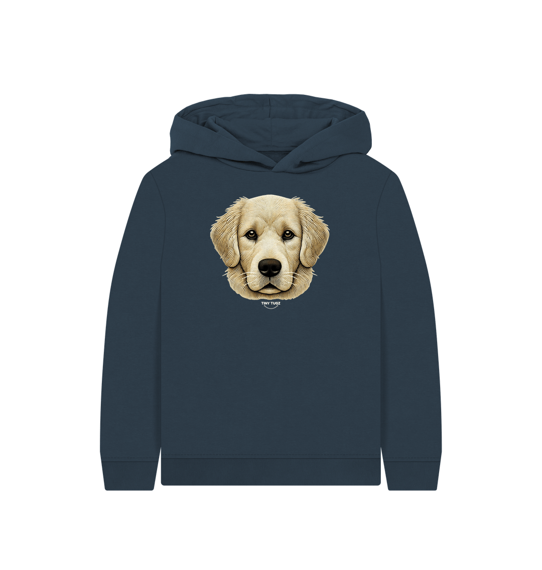 Navy Blue Printed Kids Hoodie