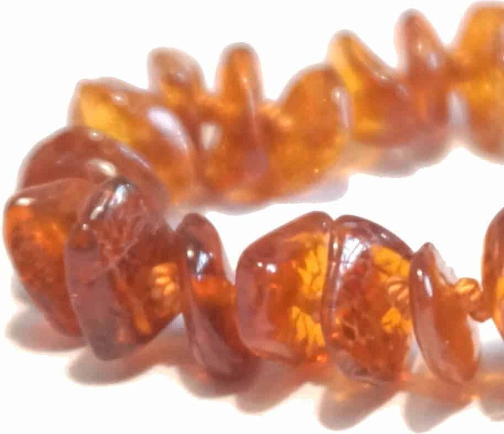 Baby/Child - Amber Bracelet - Cognac - Chips, Polished - 14cm
