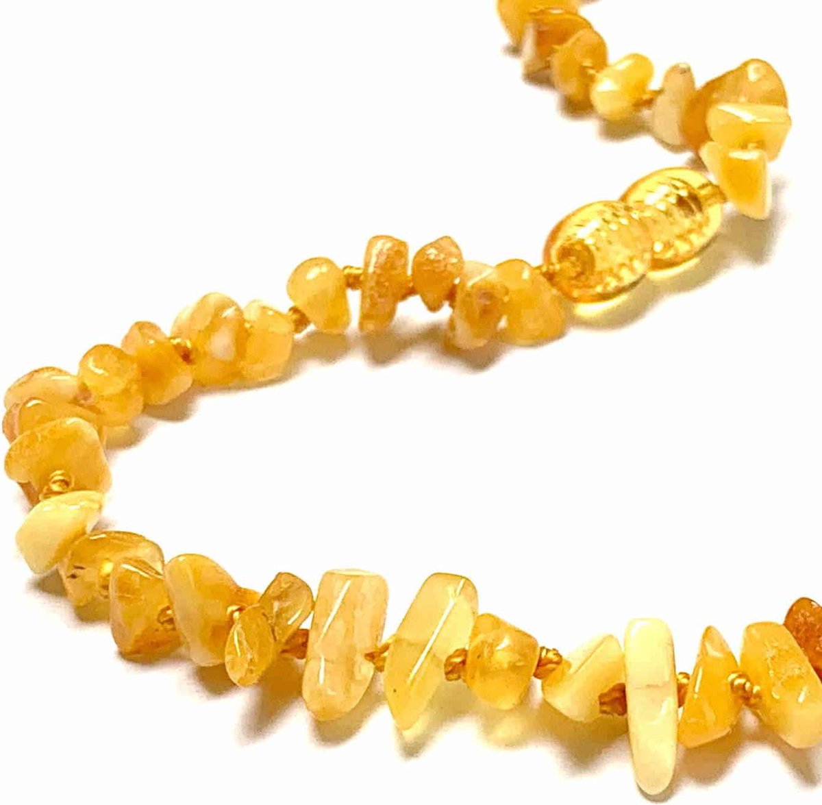 Baby/Child - Amber Necklace - Butter - Chips 33cm