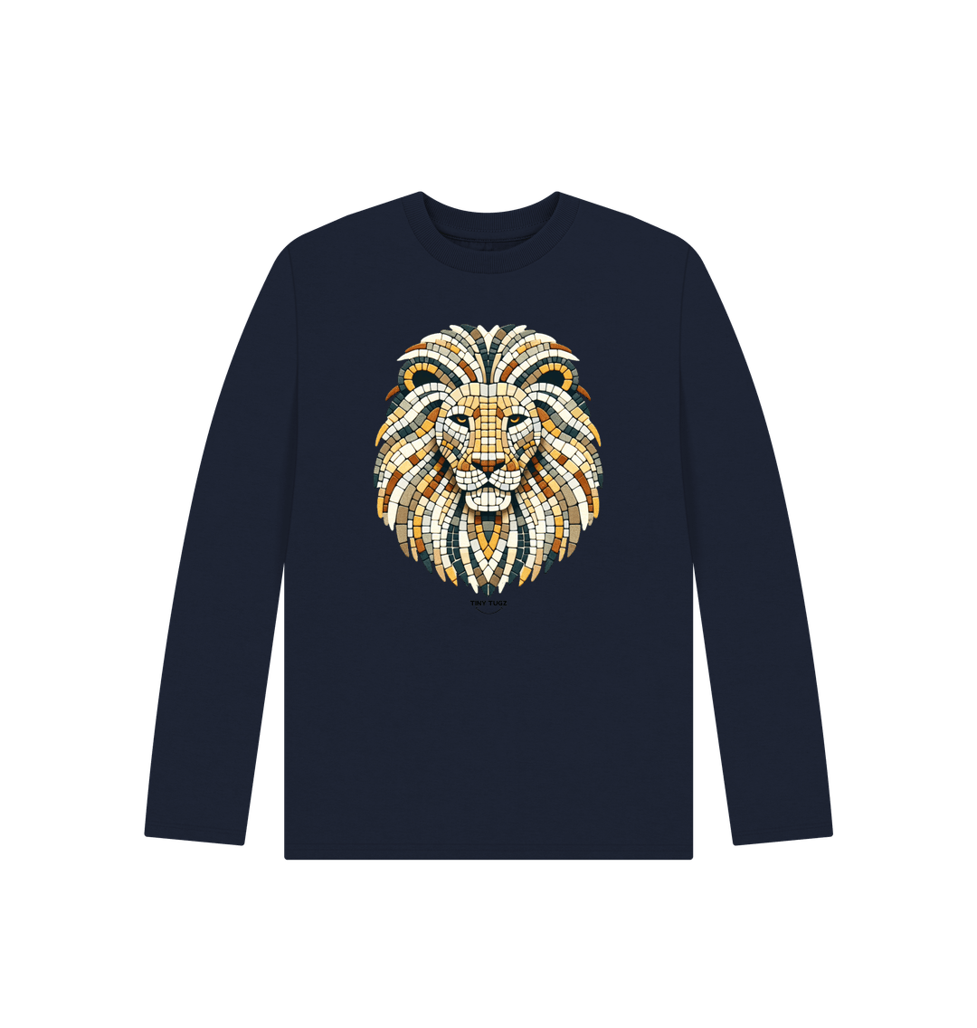 Navy Blue Printed Kids T-Shirt