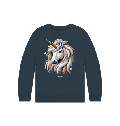 Navy Blue Printed Kids Jumper