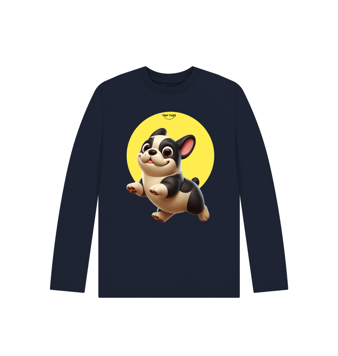 Navy Blue Printed Kids T-Shirt