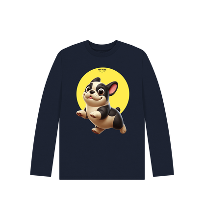 Navy Blue Printed Kids T-Shirt