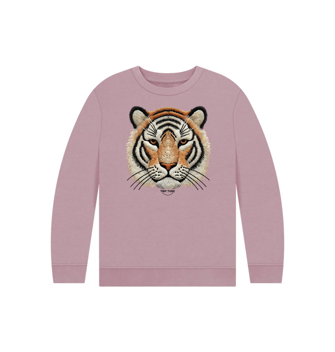 Mauve Printed Kids Jumper
