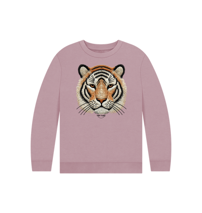 Mauve Printed Kids Jumper