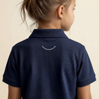 Kids Smart Casual Organic Cotton Set (Navy Polo + Grey Shorts)