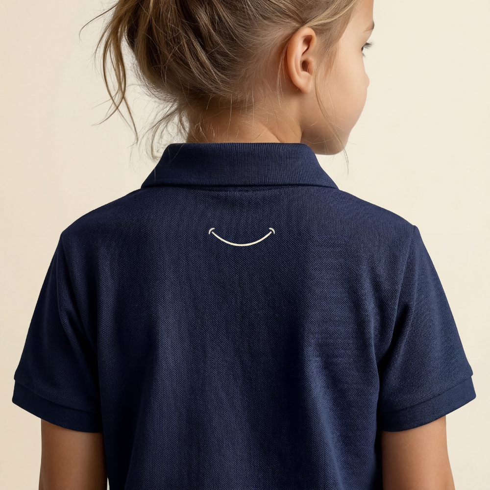 Kids Smart Casual Organic Cotton Set (Navy Polo + Grey Shorts)