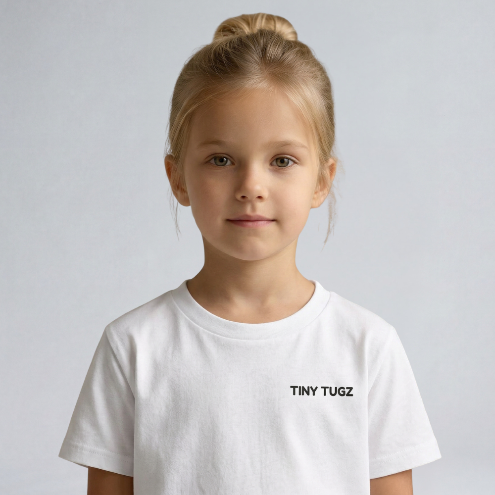 Kids Casual Organic Cotton Set (White T-Shirt + Navy Shorts)