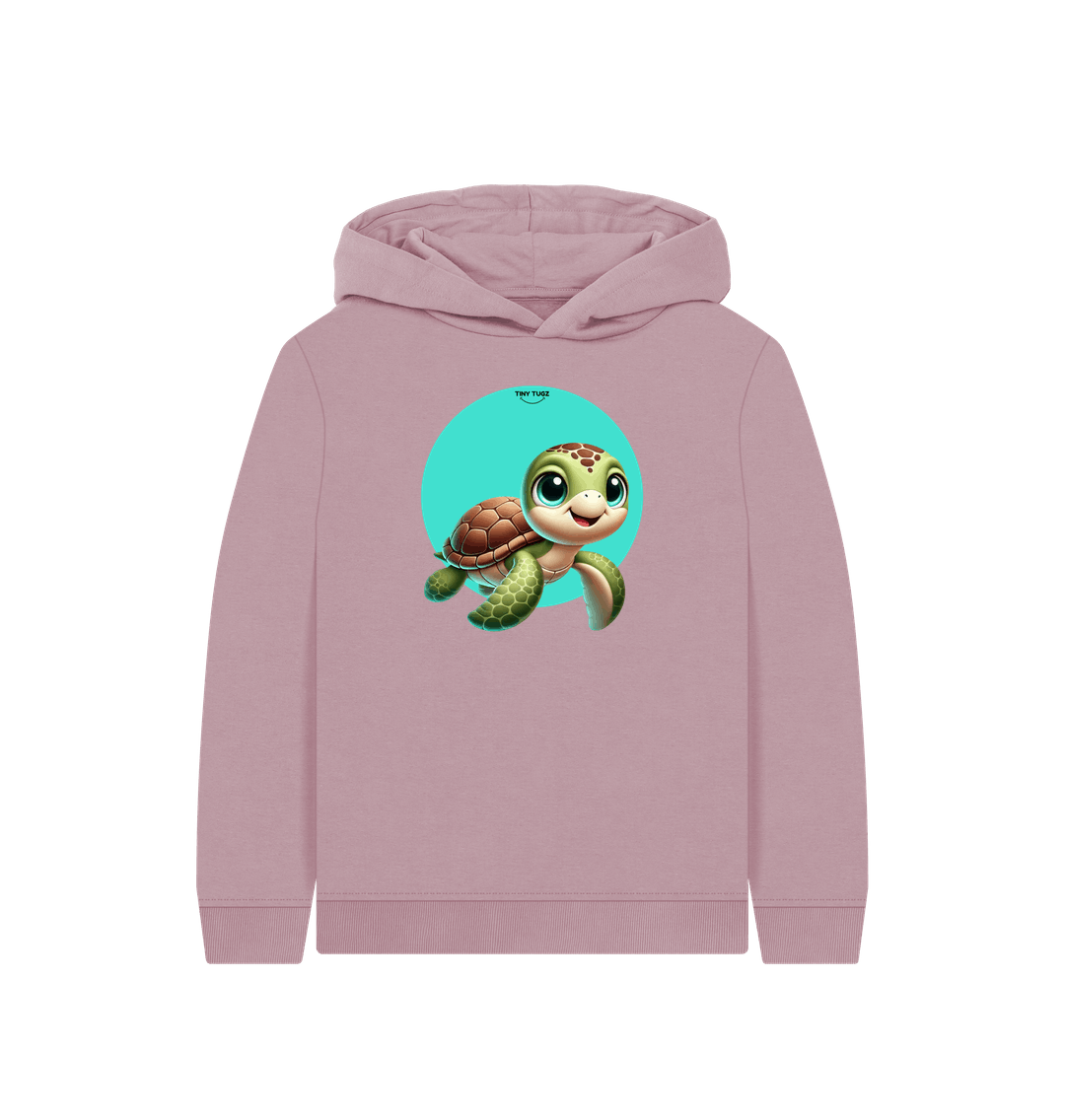 Mauve Printed Kids Hoodie
