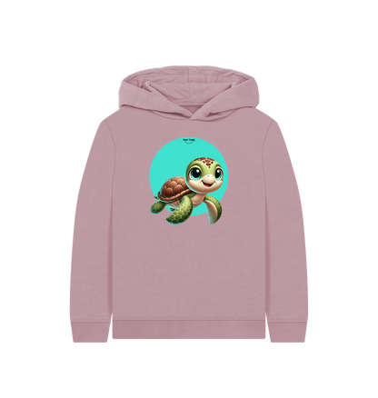 Mauve Printed Kids Hoodie