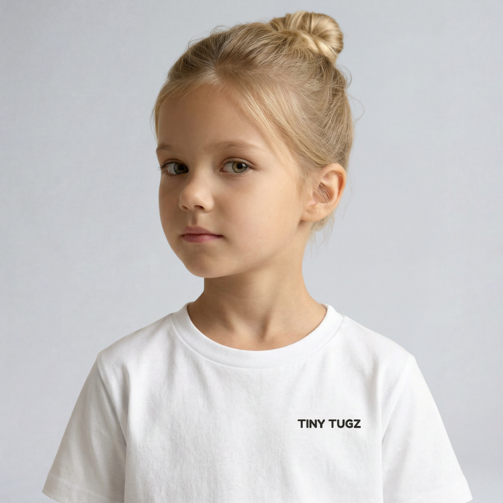 Kids Casual Organic Cotton Set (White T-Shirt + Navy Shorts)