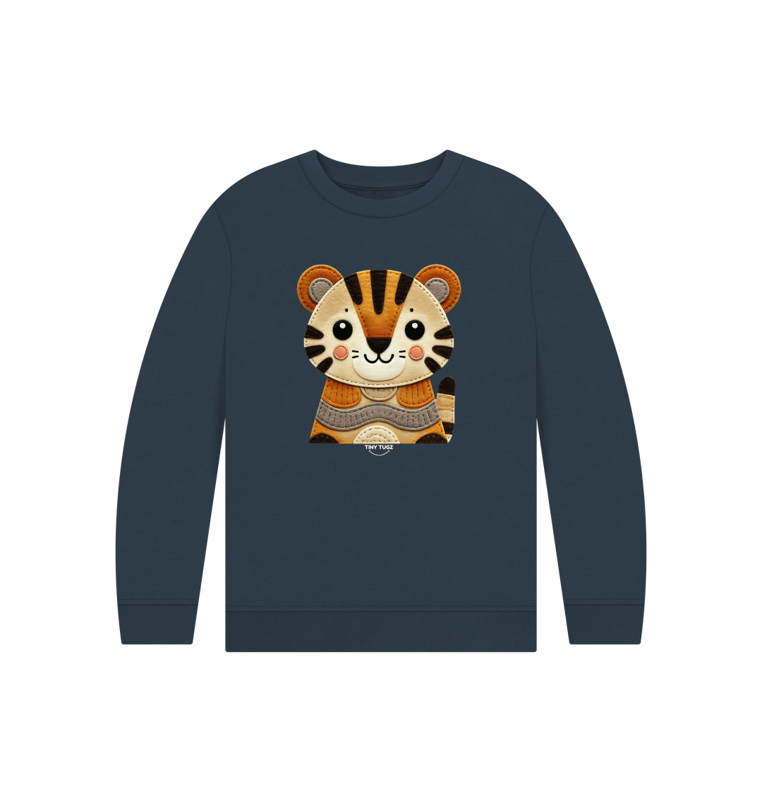 Navy Blue Printed Kids Jumper
