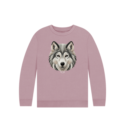 Mauve Printed Kids Jumper