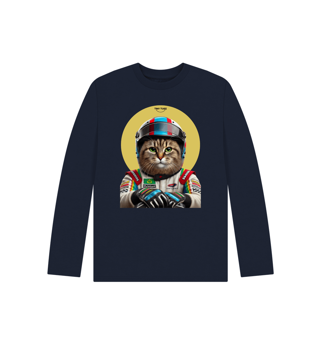 Navy Blue Printed Kids T-Shirt