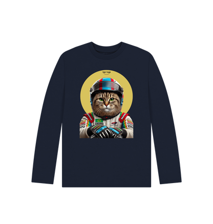 Navy Blue Printed Kids T-Shirt