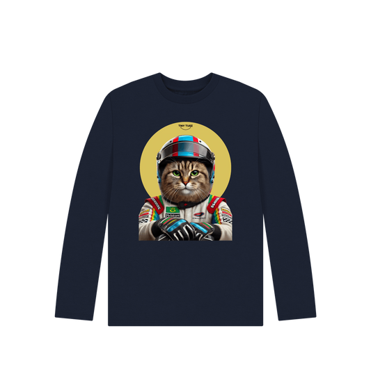 Navy Blue Printed Kids T-Shirt