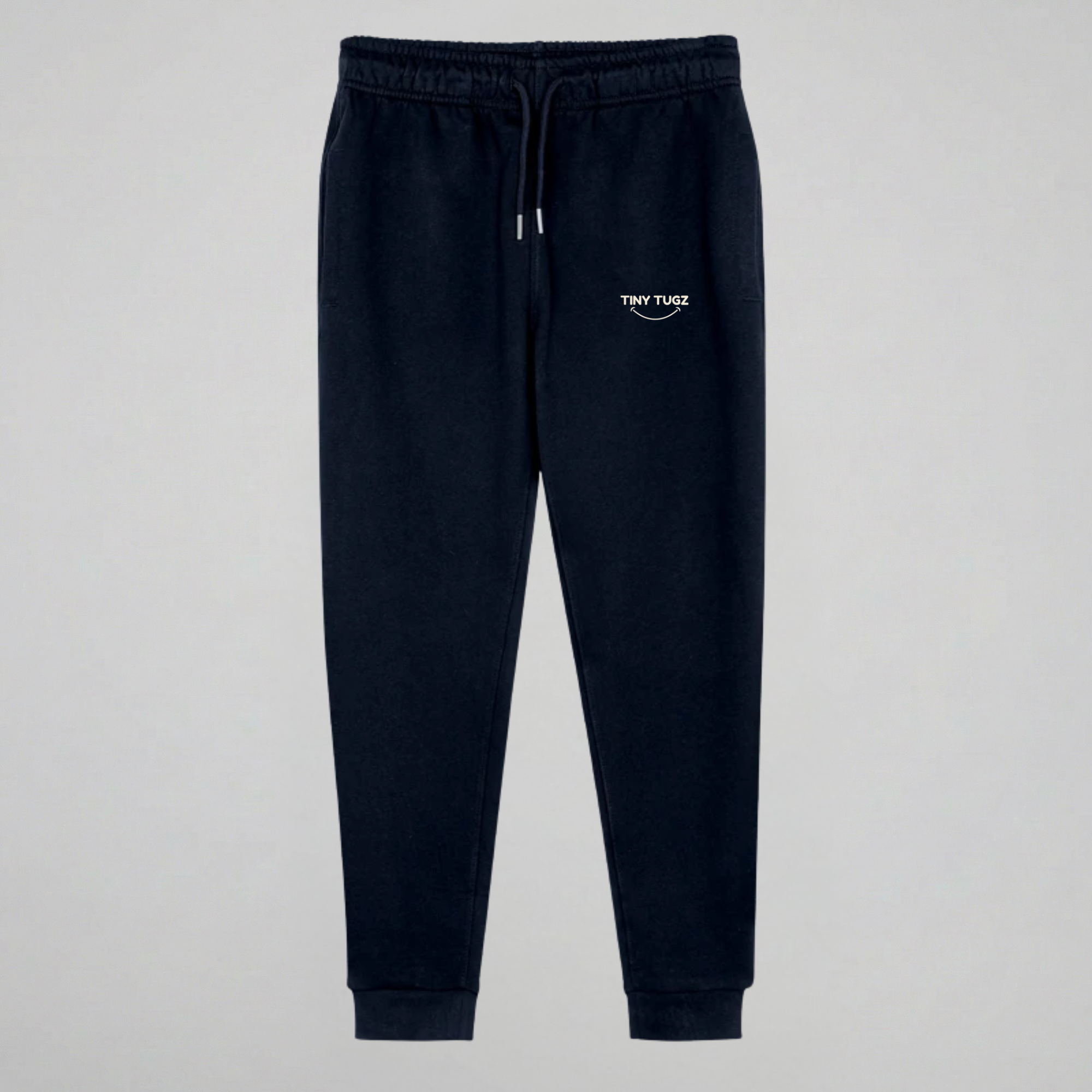 Tiny Tugz™ 100% Organic Cotton Teen Tracksuit – Stripe Logo – Navy