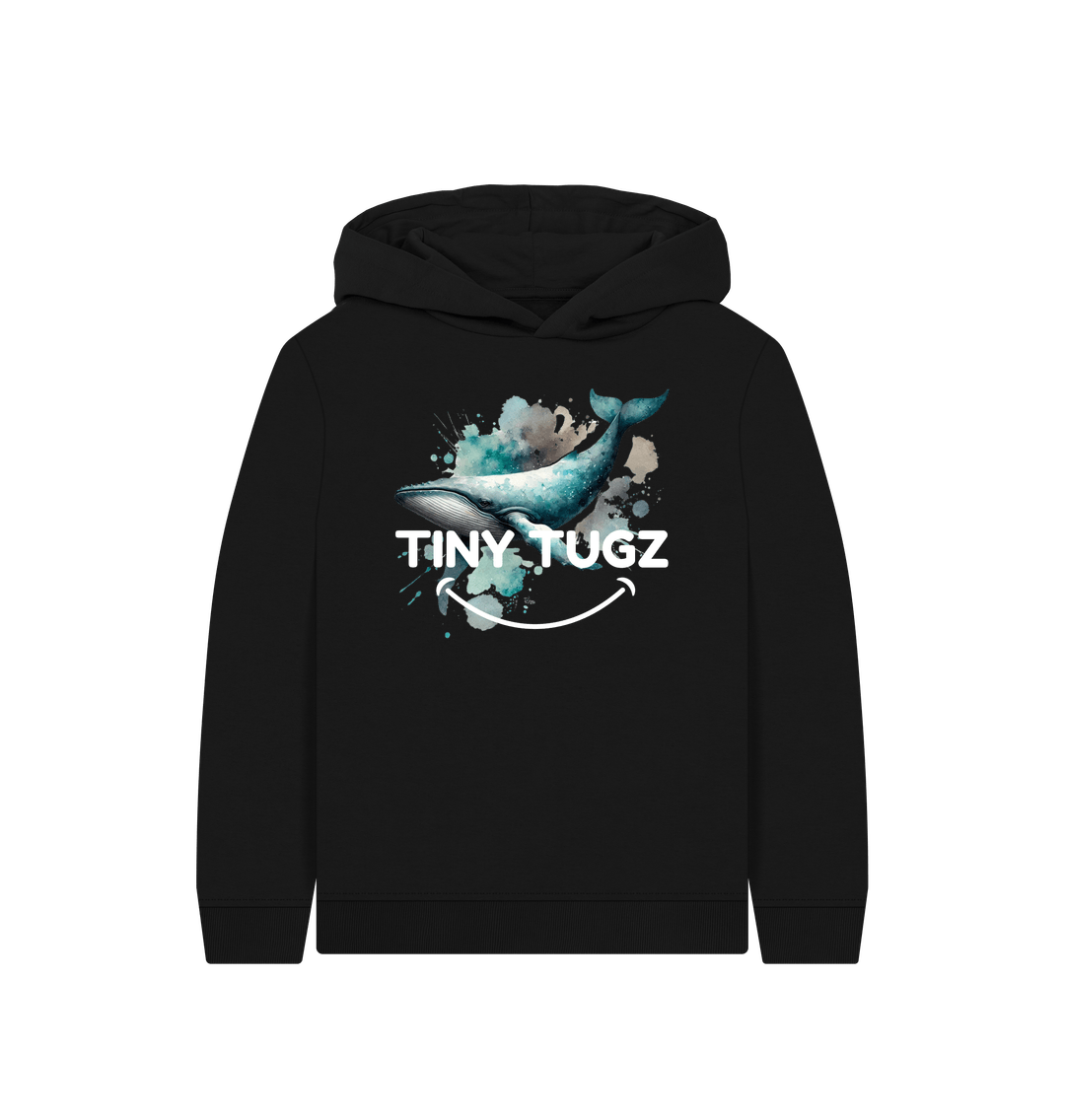 Black Printed Kids Hoodie