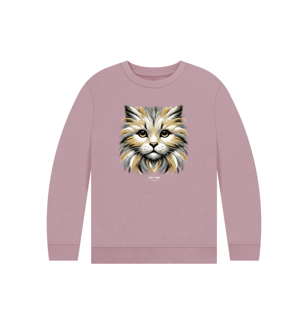 Mauve Printed Kids Jumper