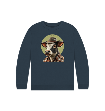 Navy Blue Printed Kids Jumper